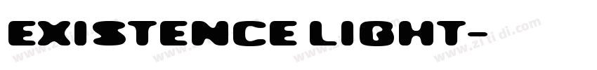 existence light字体转换